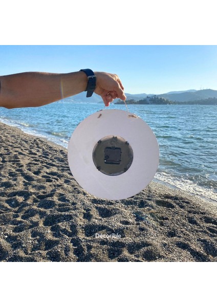 Renkli Deniz Kabuklu Dekoratif Duvar Saati El Yapımı modelleri