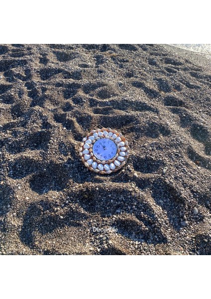 Renkli Deniz Kabuklu Dekoratif Duvar Saati El Yapımı indirimleri