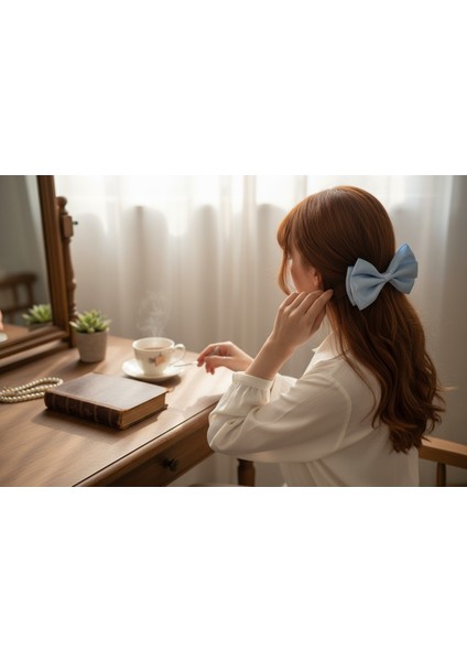 Saten Kurdela Saç Tokası ( El Yapımı)