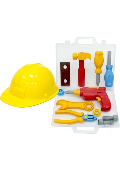 Minik Usta Çantalı Baretli Tamir Seti modelleri