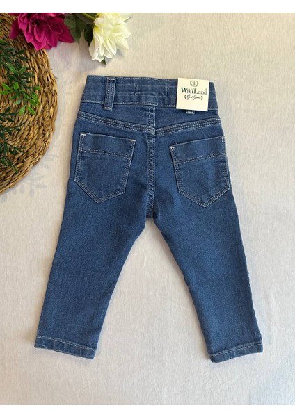 Kız Bebek/çocuk Nakışlı Kot Pantolon