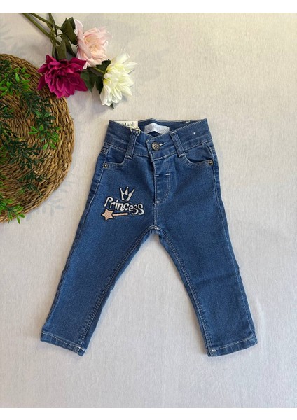 Kız Bebek/çocuk Nakışlı Kot Pantolon fiyatları