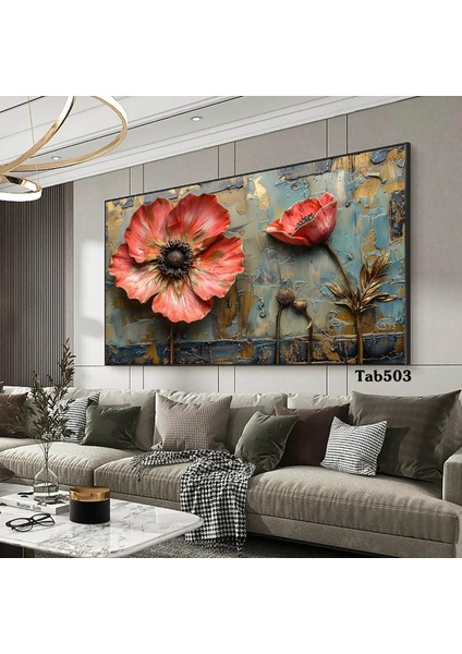 Gelincik Çiçeği Kanvas (Led) Işıklı Tablo