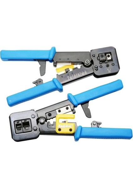 Senergy RJ45 Cat6 Ez Plug Yeni Nesil Makaslı Pense+Hadron Tester+ 100 Adet Yeni Nesil Cat6 RJ45 Uç 3 Lüset modelleri