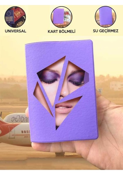Tüm Ülke Pasaportlarına Uyumlu Gizeml Mor Vinleks Pasaport Kılıfı Kabı indirimleri
