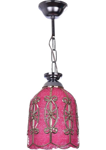 Pembe-Gümüş Tekli Avize