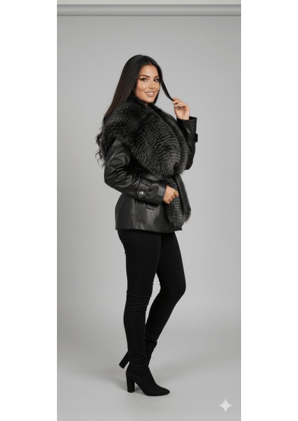 Yaka Kürklü Derı Mont fiyatları