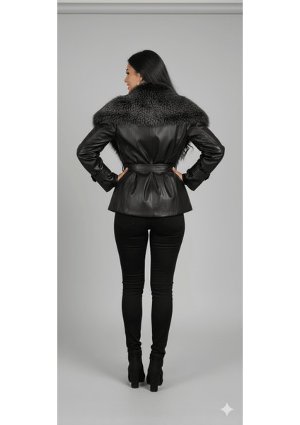 Yaka Kürklü Derı Mont modelleri