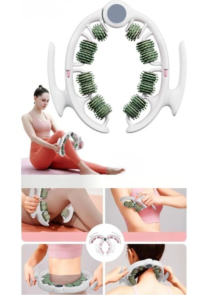 14 Tekerli Kas Gevşetici Sıkılaştırıcı Masaj Aleti Ayarlanabilir Lenf Drenaj Bacak Kol Selülit Yeşil fiyatları