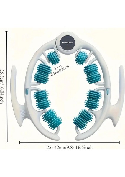 14 Tekerli Kas Gevşetici Sıkılaştırıcı Masaj Aleti Ayarlanabilir Lenf Drenaj Bacak Kol Selülit Yeşil fırsatları
