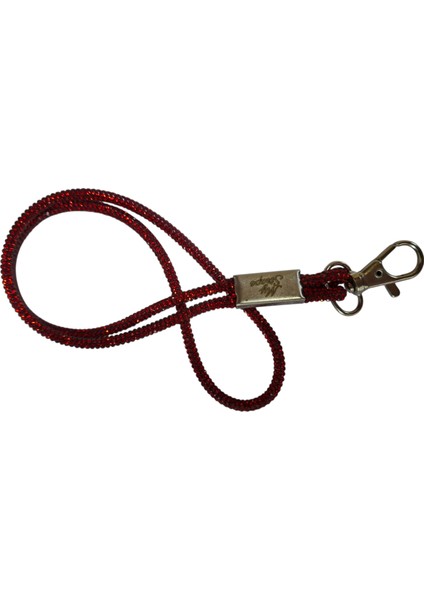 Kırmızı Taşlı Telefon El Askısı Tüm Kılıflara Uyumlu