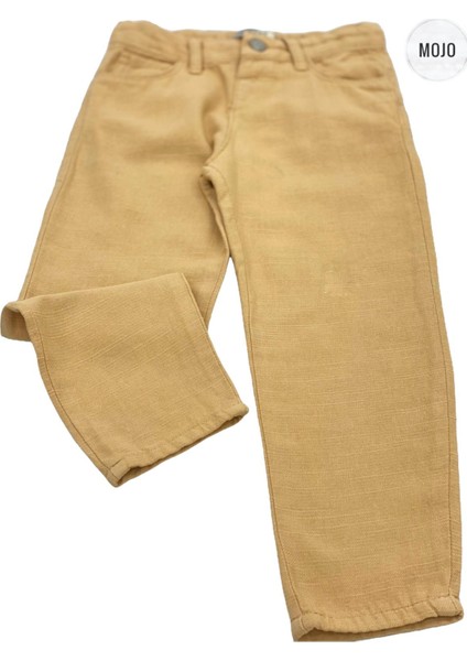 Mojo Erkek Bebek 1-5 Yaş Keten Pantolon 2343 Somon