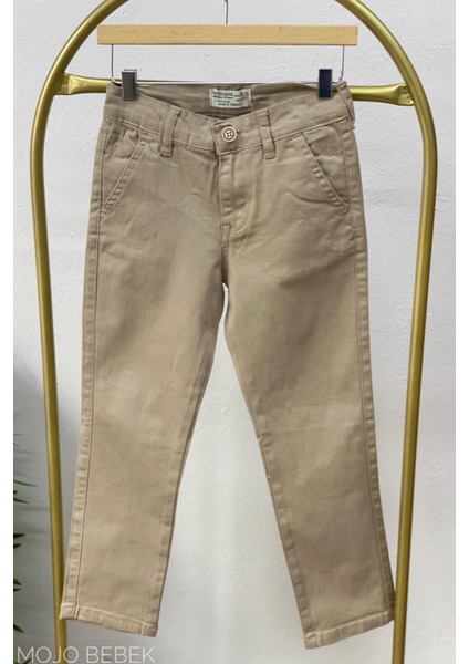 Erkek Bebek 1-5 Yaş Kanvas Pantolon 5266 Krem modelleri