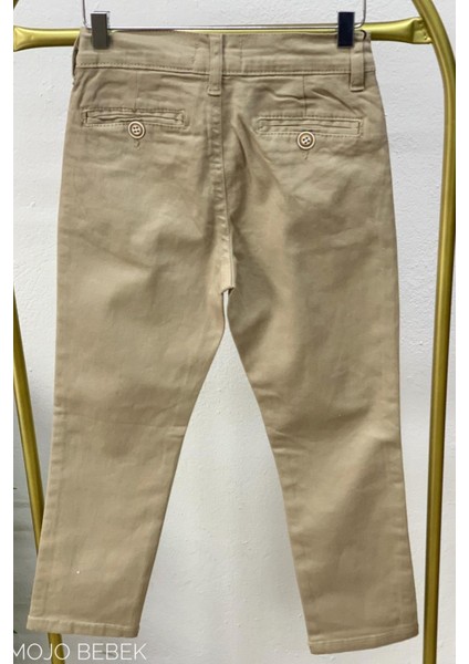 Erkek Bebek 1-5 Yaş Kanvas Pantolon 5266 Krem fırsatları