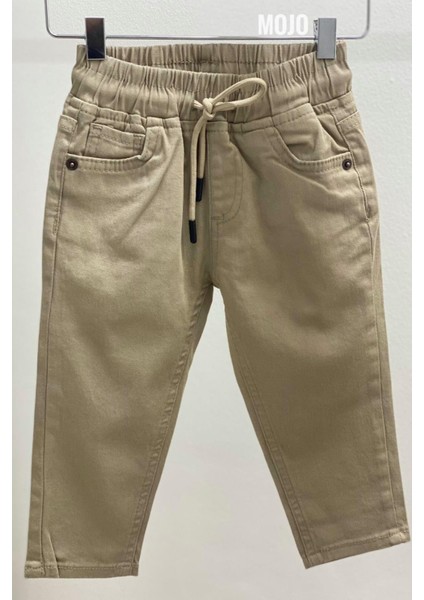 Mojo Erkek Bebek 1-5 Yaş Lastikli Bel Kanvas Pantolon 5365 Bej indirimleri