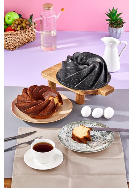 2 Li Granıt Dokum Mını Ruzgar Gulu Desenli Kek KALIBI-110 Mm(Rss 115) modelleri