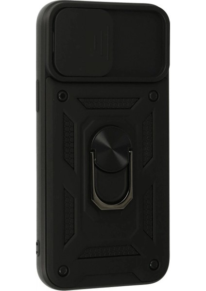 iPhone 13 Pro Max Kılıf Pars Lens Yüzüklü Silikon - Siyah (K95) fiyatları