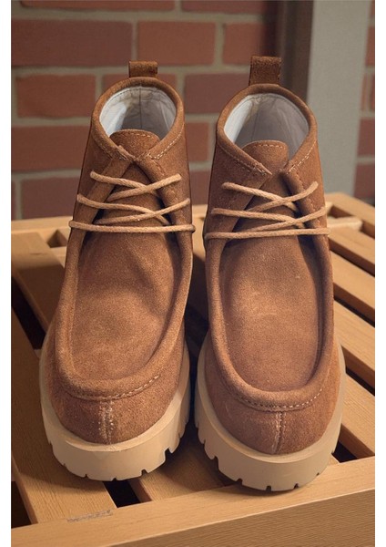 Taba Hakiki Deri Süet Bağcıklı Bot fiyatları