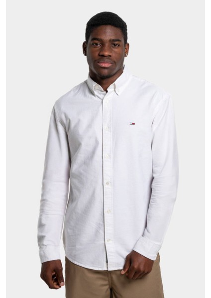 Erkek Tjm Oxford Gömlek - Ekru