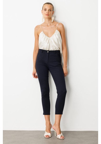 Dar Paça Pamuk Pantolon-Lacı