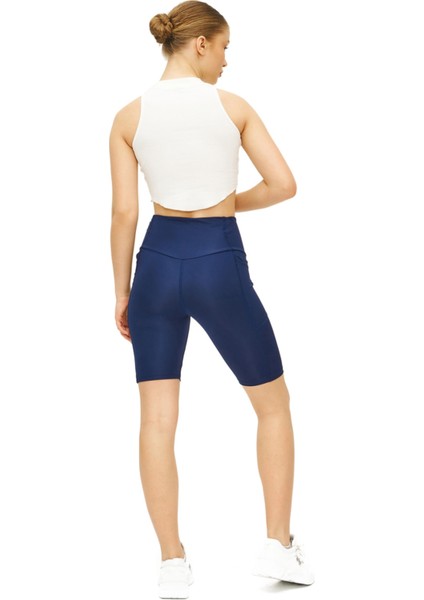 Biker Şort Iki Cepli Yüksek Bel Toparlayıcı Bisikletçi Kısa Spor Şort fiyatları