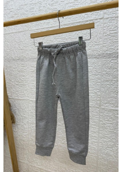 Erkek Çocuk 1-5 Yaş Lastikli Paça Yazlık Eşofman Altı 5013 Gri