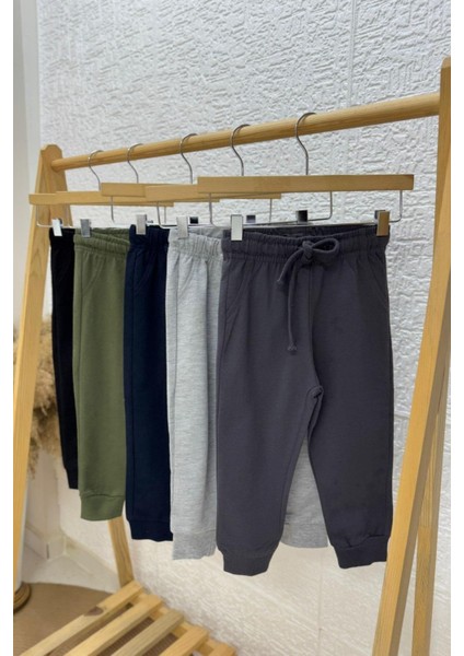 Erkek Çocuk 1-5 Yaş Lastikli Paça Yazlık Eşofman Altı 5013 Gri