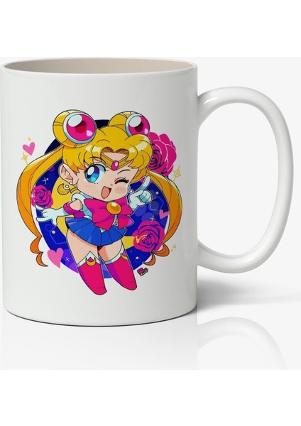 Sailor Moon Usagi Tsukino Anime Temalı Kupa Bardak - Sevgiliye Arkadaşa Hediye