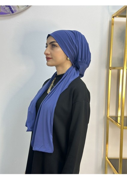 Ithal Kumaş Çıtçıtlı Hazır Şal Iki Sekılde Kullanılır Indigo indirimleri