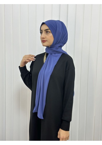 Ithal Kumaş Çıtçıtlı Hazır Şal Iki Sekılde Kullanılır Indigo