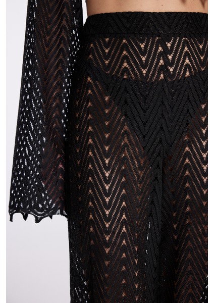 Bol Paça Pantolon Siyah 15343850001 modelleri