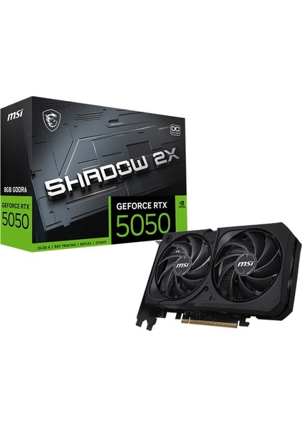 Msı Geforce RTX5050 8g Shadow 2x Oc 8gb Gddr6 128BIT 1xhdmı 3xdp Ekran Kartı