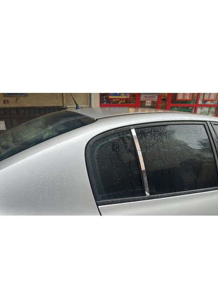 Renault Megane 2 Sedan -Hb Uyumlu Kapı Direği Krom Paslanmaz Çelik 2 Parça Cam Direk