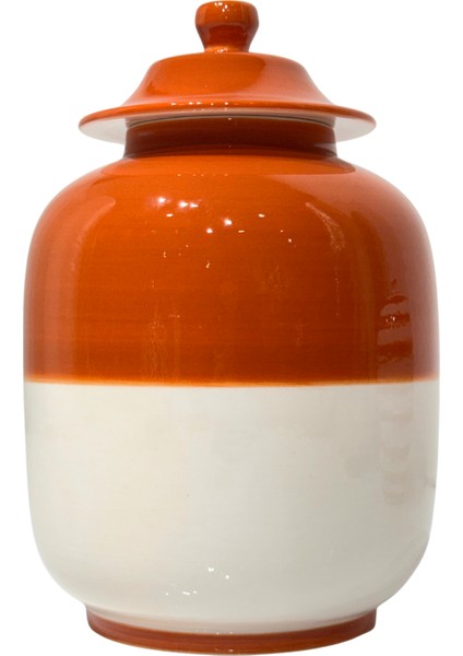 Turuncu Krem Seramik Uzay Kapaklı Küp fiyatları