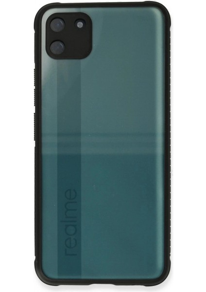 Realme C11 Kılıf Miami Şeffaf Silikon - Siyah (K95) fiyatları