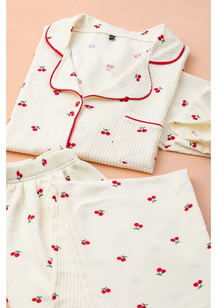 Uzun Kol Gömlek Yaka Kadın Pinterest Pijama Takımı - Kadın Pijama- Geniş Beden Aralığı modelleri