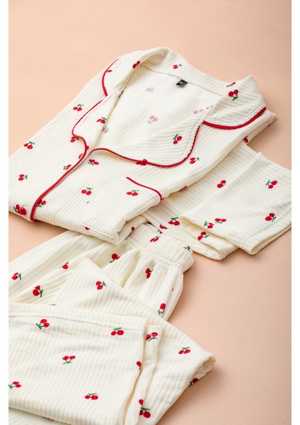 Uzun Kol Gömlek Yaka Kadın Pinterest Pijama Takımı - Kadın Pijama- Geniş Beden Aralığı fırsatları