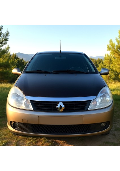 Renault Symbol 2006–2008 Tam Kaput Maskesi – Mat Siyah Suni Deri, Şık ve Koruyucu Tasarım