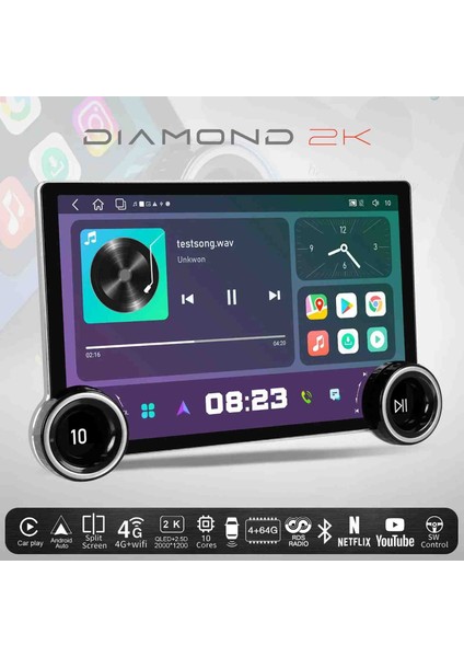 Peugeot 307 Uyumlu 4gb Ram 64GB Hafıza Diamond Android Teyp