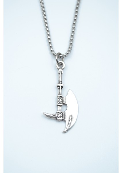 Balta Gümüş Kaplama Örme Zincir Kolye