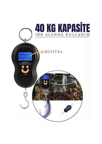 Balıkçı Tipi Dijital 100 Alanda Kullanım El Tartısı