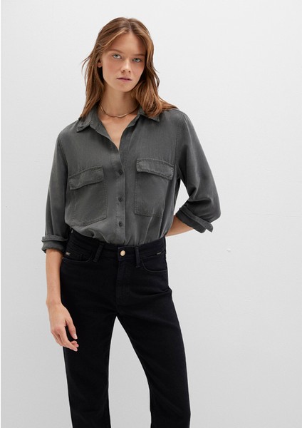 Antrasit Tencel Tm Liyosel Gömlek 1210951-70088 modelleri