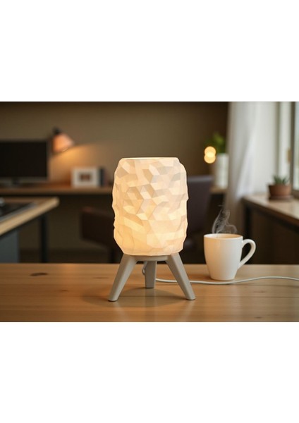 Modern Geometrik Prizma Desenli Dekoratif Gece Lambası Masa Lambası / Abajur - Üç Ayaklı modelleri