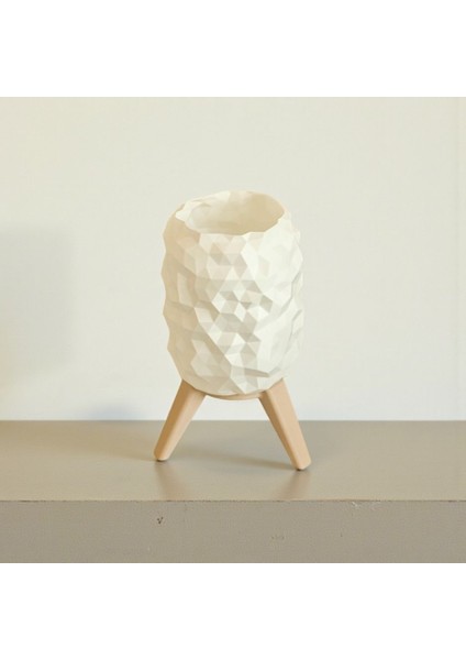 Modern Geometrik Prizma Desenli Dekoratif Gece Lambası Masa Lambası / Abajur - Üç Ayaklı