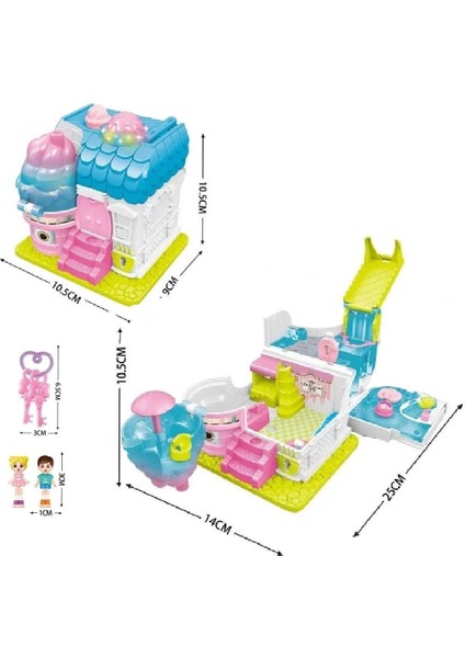 QF2910-11-12-13-14-15 Işıklı Müzikli Aksesuarlı Ev Serisi Açılıp-Katlanır