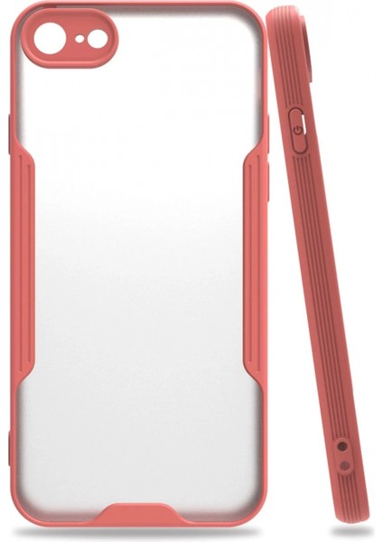 iPhone 7 Kılıf Platin Silikon - Pembe (K95)
