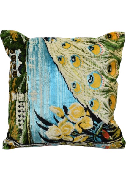Kadife Kilim Kırlent Yastık Kılıfı 0253 - Yeni - Çok Renkli fiyatları