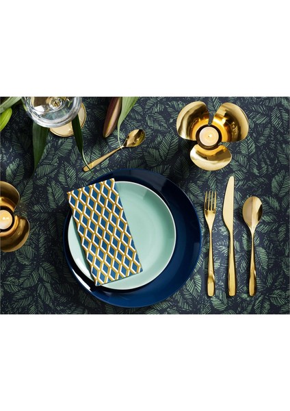 Tıllagd 6 Kişilik Çatal Bıçak Takımı Pirinç Rengi 24 Parça fırsatları