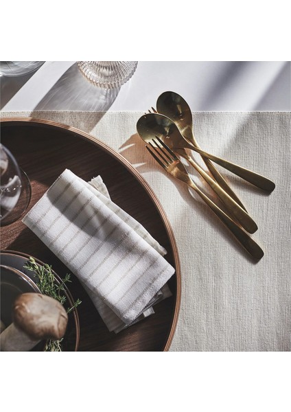 Tıllagd 6 Kişilik Çatal Bıçak Takımı Pirinç Rengi 24 Parça