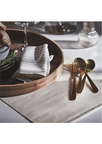 Tıllagd 6 Kişilik Çatal Bıçak Takımı Pirinç Rengi 24 Parça